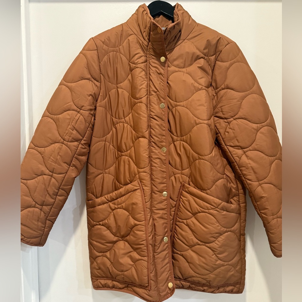 J. Crew Women's Quilted Tan Puffer Jacket